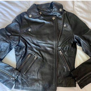 Muubaa Classic Leather Biker - Black Size 4 (US)